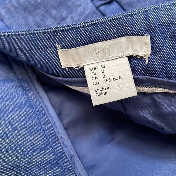 H&M blue pencil skirt size 2 - Picture 6 of 6